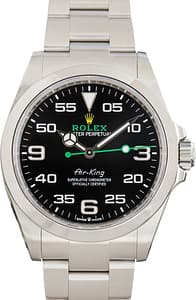 Used 40MM Rolex Air-King Ref 126900 Black Dial
