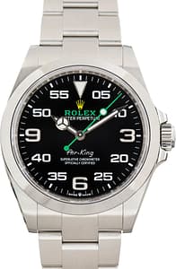 Pre-Owned Men's Rolex Air-King Ref 126900 Black Dial