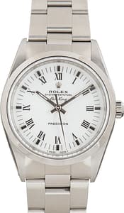 Pre-owned Air-King Rolex 14000 White Dial