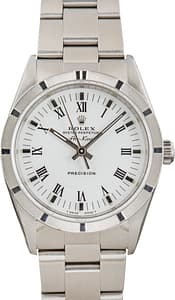 Used Rolex Air King Ref 14010 White Dial