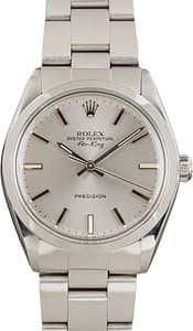 Pre-Owned Rolex Air-King 5500 Silver Index Dial