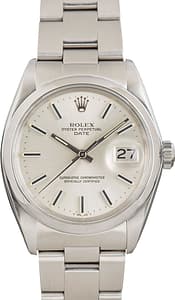 Used Rolex Date Ref 1500 Silver Dial