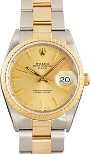Pre-Owned Rolex Date Ref 15223 Champagne Dial