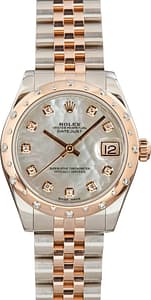 Ladies Rolex Datejust 178341 Steel & 18k Everose Gold
