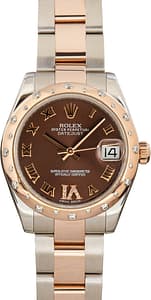 Ladies Rolex Datejust Ref 178341 Steel & 18k Everose