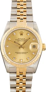 Rolex Datejust 31 Two Tone 68273 Champagne Diamond Dial