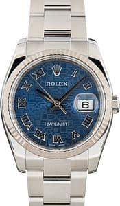 Pre-Owned Rolex Datejust 36 Ref 116234 Blue Jubilee Dial