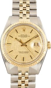 Used Rolex Datejust Ref 1601 Champagne Linen Dial