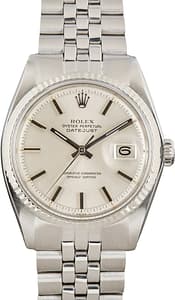 Pre-Owned Rolex Datejust 36 Ref 1601 Silver Pie Pan Dial