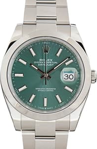 Used Rolex Datejust 41 126300 Mint Green Dial