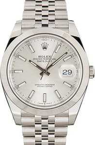 Pre-Owned Silver Dial Rolex Datejust 41 Steel 126300