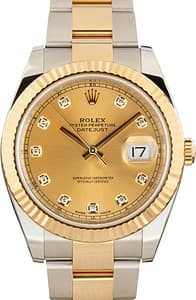 Pre-Owned Rolex Datejust 41 Ref 126333 Champagne Diamond Dial