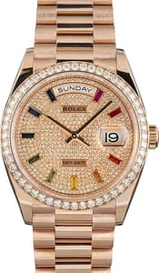 Rolex Day-Date 36 Ref 128345 Rainbow Dial