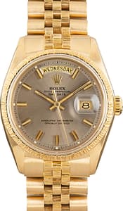 Rolex Day-Date 36 Slate Dial 1807 Barked Finish
