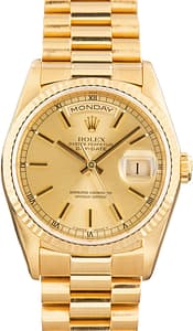 Used Rolex Day-Date 36 18k Yellow Gold Ref 18238