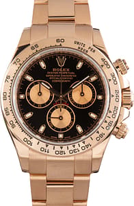 Used Rolex Daytona 18k Everose Gold 116505 Black Dial