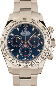Pre-Owned White Gold Rolex Daytona 116509 Blue Dial