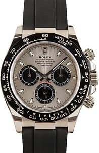 Pre-Owned White Gold Rolex Daytona 116519 Steel Dial