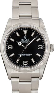 Pre-Owned Rolex Explorer 36 Stainless Steel 114270 Black Dial