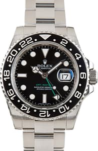 Used Black Dial Rolex GMT-Master II Steel 116710
