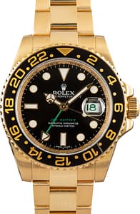 Used Rolex GMT-Master II Yellow Gold 116718 Black Dial