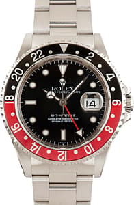 Pre-Owned Rolex GMT-Master II Black & Red 16710 Coke