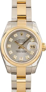 Ladies Rolex Datejust 179163 Slate Diamond Dial