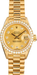 Used Rolex Ladies Datejust 69138 Diamond Dial & Bezel