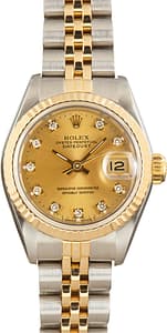 Pre-Owned Ladies Rolex Datejust Steel & Gold 69173 Diamond Dial