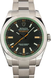 Pre-Owned Rolex Milgauss Green Anniversary Ref 116400V