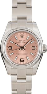 Ladies Rolex Oyster Perpetual 26 ref 176200 Pink Dial