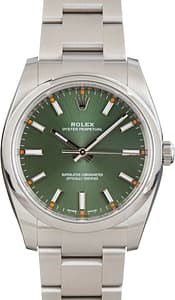 Pre-Owned Rolex Oyster Perpetual Olive Green Dial
