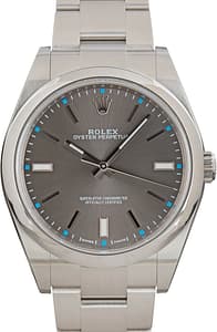 Pre-owned Rolex Oyster Perpetual Ref 114300 Rhodium Dial