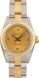 Ladies Rolex Oyster Perpetual 67183 Champagne Dial