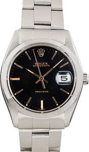 Pre-Owned Steel Rolex OysterDate Ref 6694 Black Dial