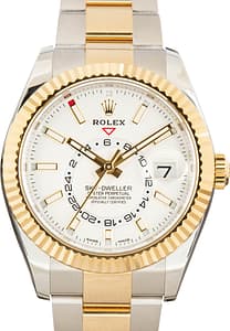 Used Rolex Sky-Dweller Two Tone 326933 White Dial