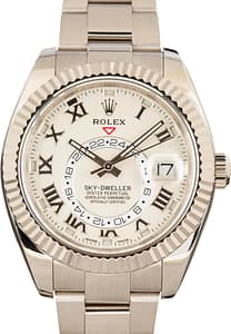 Pre-Owned Rolex Sky-Dweller 326939 Ivory Roman Dial