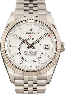 Pre-Owned Rolex Sky-Dweller White Dial 336934 Jubilee Bracelet