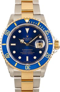 Used Rolex Submariner Bluesy 16613T No Holes Case