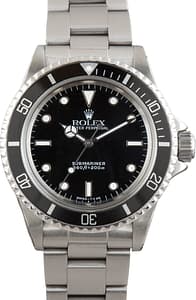 Vintage Rolex Submariner Ref 5513 Black Glossy Dial
