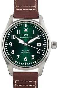 Used IWC Pilot's Watch Mark XX IW328205 Green Dial