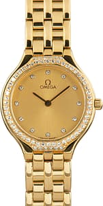 OMEGA Yellow Gold De Ville Diamond Dial & Bezel