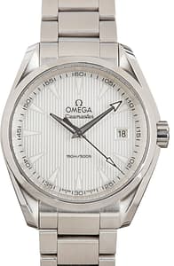 Used Omega Seamaster Steel Aqua Terra 150M Silver Teak