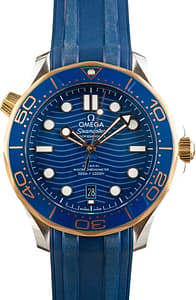 Omega Seamaster Steel & Gold Diver 300M Blue Dial