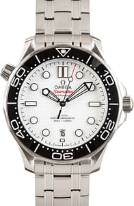 Used Omega White Dial Seamaster Diver 300M Stainless Steel