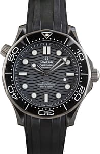 Omega Seamaster Diver 300M Black Ceramic on Rubber Strap