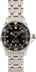 Pre-owned Omega Seamaster Diver 300M Quartz Black Dial