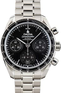 Used Omega Black Dial Speedmaster 38 Stainless Steel