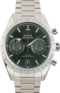 Pre-owned Steel Omega Speedmaster '57 Green Dial