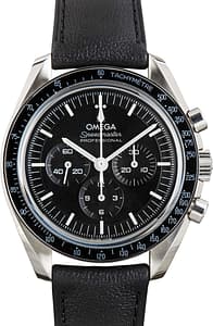 Used Black Dial Omega Speedmaster Moonwatch Professional Steel